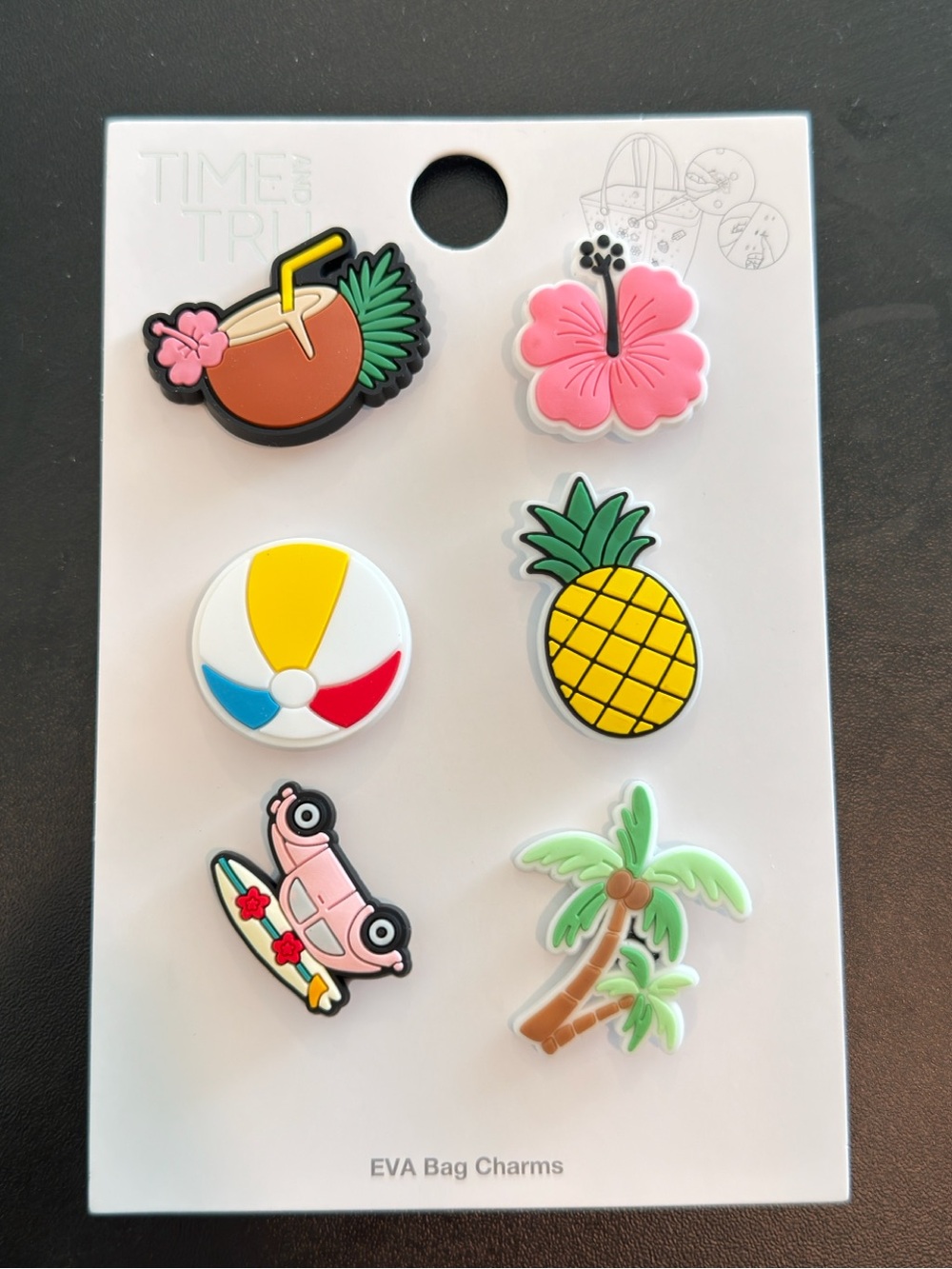 EVA Bag Charms Set - Tropical Theme
